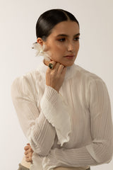Boucle d'oreille asymétrique Fleur